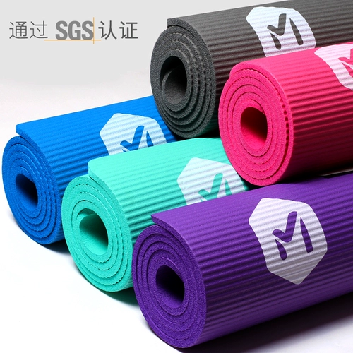 Спортивный коврик для йоги, спортивное нескользящое одеяло для спортзала, 80см, увеличенная толщина, 10мм, подходит для начинающих