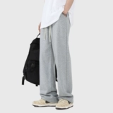 Осенние флисовые спортивные штаны для отдыха, свободный прямой крой, в корейском стиле