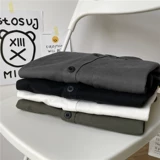 Tide, осенняя рубашка, однотонный трендовый лонгслив, куртка, в корейском стиле, большой размер