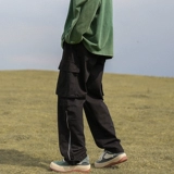 Tide, штаны с молнией, абрикосовые брендовые летние трендовые повседневные брюки для отдыха, свободный прямой крой