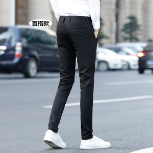 男士九分裤休闲裤修身小西裤