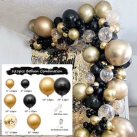 121pcs Black Gold Set