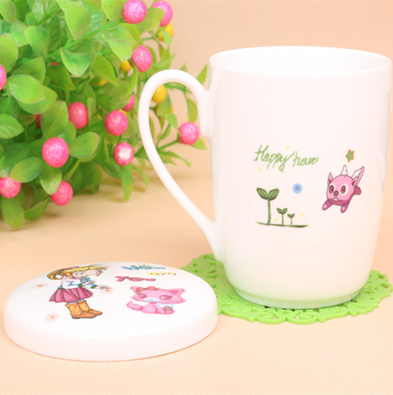 Arst/ya cheng DE jean and a cup of water glass cup of juice mugs cartoon young girl lovely cup