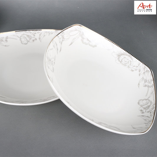 A proud Arst/ya cheng DE snow winter jasmine four dish porcelain square plate nest side dish soup dish dish ceramic tableware suit