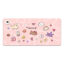 Cartoon illustration heated mouse pad oversized heating desk pad office pad desktop computer keyboard electric heating plate hand warmer desk pad