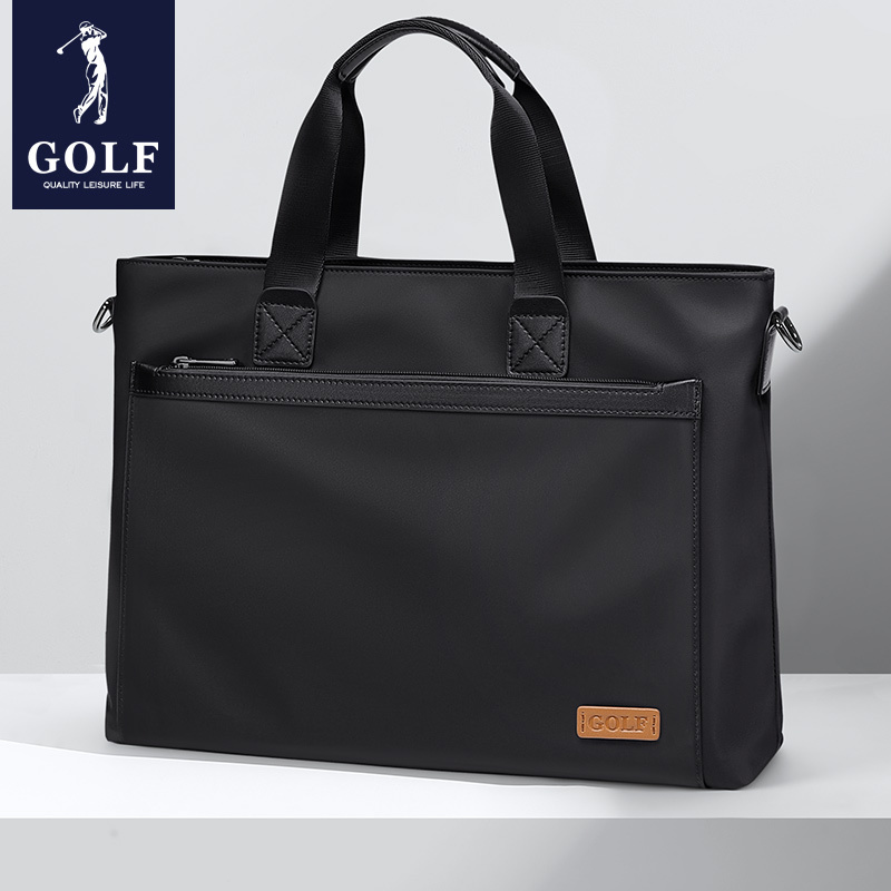 Golf Men's Briefcase Business Large-Capacity Canvas Handbag Laptop Bag Brand Lawyer Business Bag