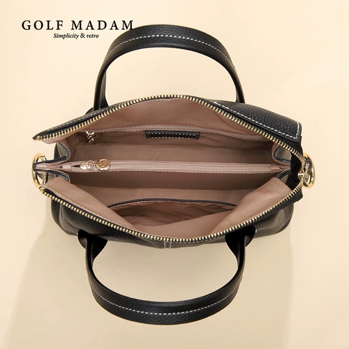 GOLF/高尔夫 Кожаная вместительная и большая модная сумка на одно плечо, из натуральной кожи, воловья кожа