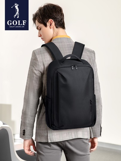 GOLF双肩包男2025新款商务出差大容量电脑背包通勤休闲旅行包简约