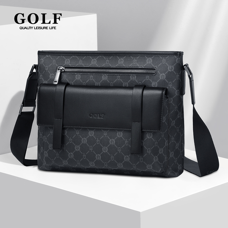 Golf Men's Shoulder Bag New Casual Business 2026 Large Capacity Crossbody Bag Pvc Messenger Bag Fashionable for Commuting
