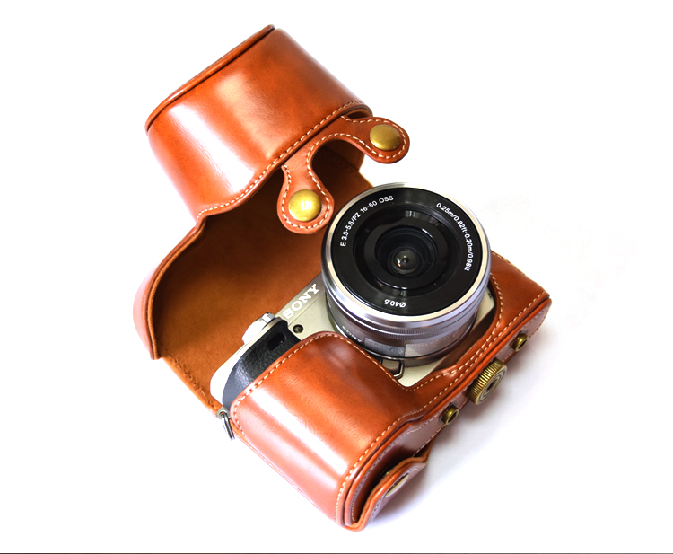 Sony A6000 túi máy ảnh vi đơn ILCE-a6000L a5000 a5100l a6300 Leather Case - Phụ kiện máy ảnh kỹ thuật số balo máy ảnh lowepro