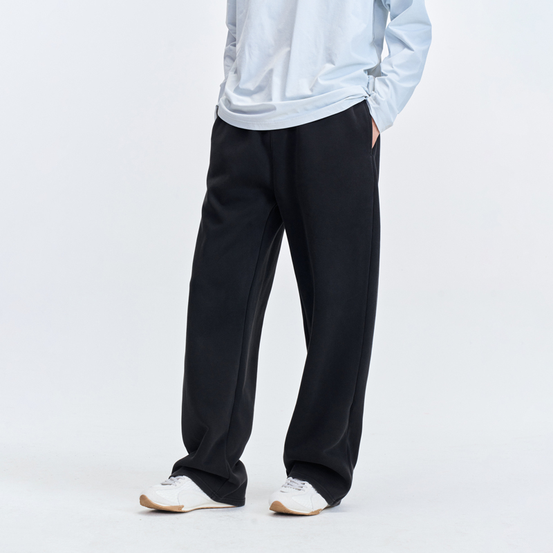 Luminelle Autumn and Winter Style Paris Washed Vintage Straight-Leg Sweatpants with Elastic Waist, Loose Fit for Couples, Casual Sports Pants Luminelle Autumn and Winter Style Paris Washed Vintage Straight-Leg Sweatpants with Elastic Waist, Loose Fit for Couples, Casual Sports Pants