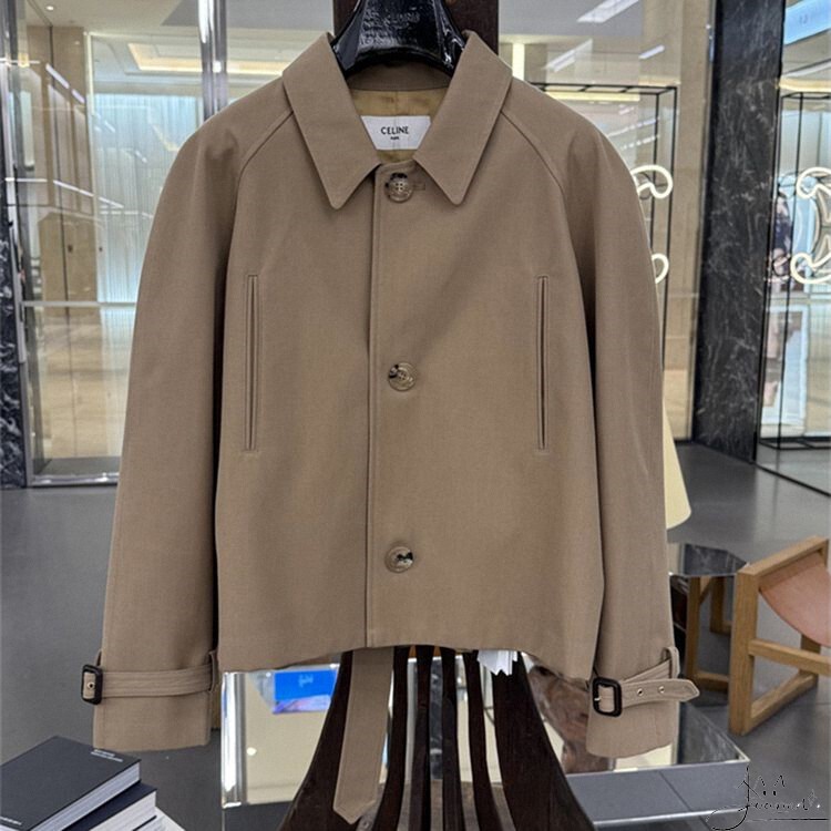 Celine Celine New Classic Adjustable Waist Tie Single-Breasted Workwear Trench Coat Jacket for Women and Men Celine Celine New Classic Adjustable Waist Tie Single-Breasted Workwear Trench Coat Jacket for Women and Men