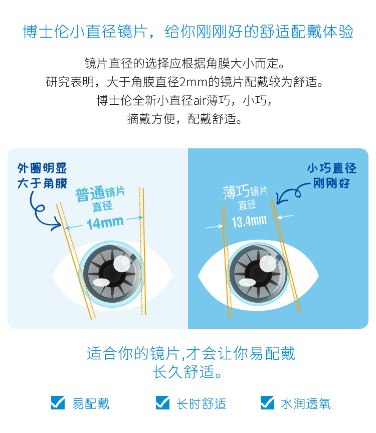 Bausch & Lomb vô hình kính kính không khí mỏng và nửa năm tung 2 miếng của tháng sáu để ném hàng đầu cửa hàng chính thức trang web chính hãng