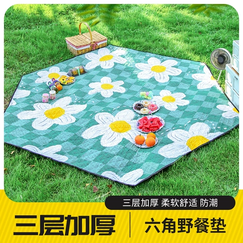 Шестиугольный дорожный ковер для кемпинга, палатка с аксессуарами