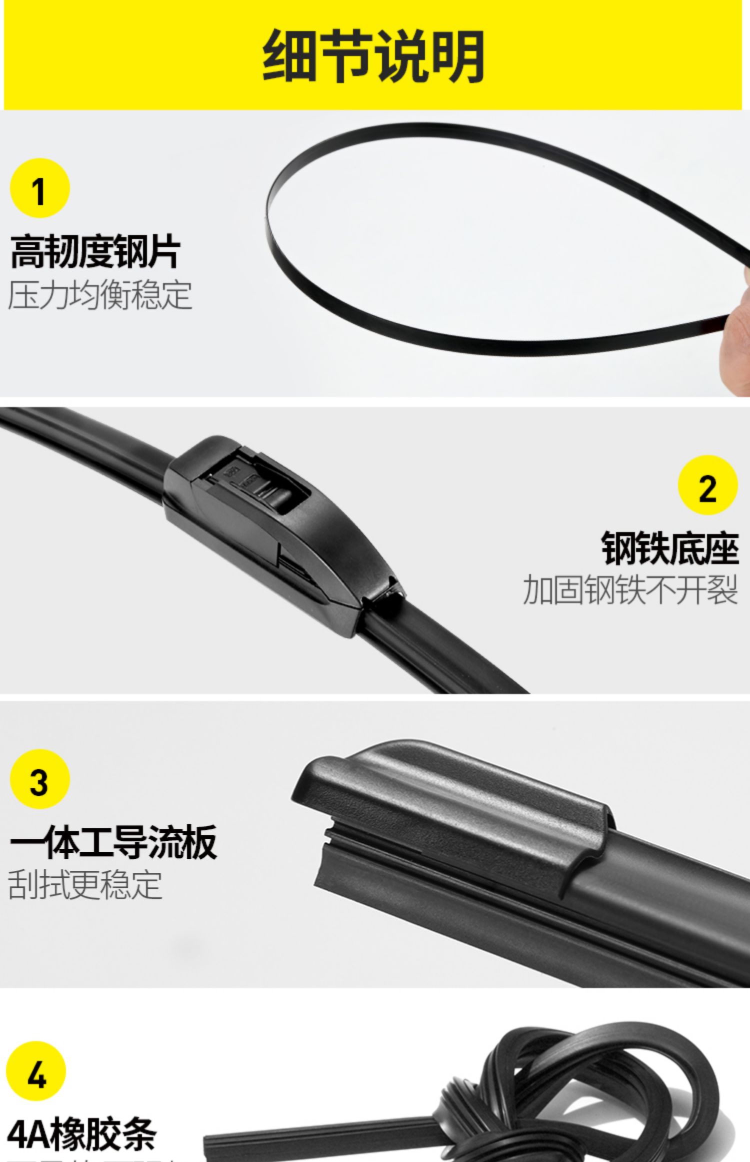 Áp dụng cho Jiangling Baodian đặc biệt không cần gạt nước ban đầu dải keo Baowei ban đầu xe phụ kiện lưỡi gạt nước phía sau - Gạt nước kiếng cần gạt nước ô tô