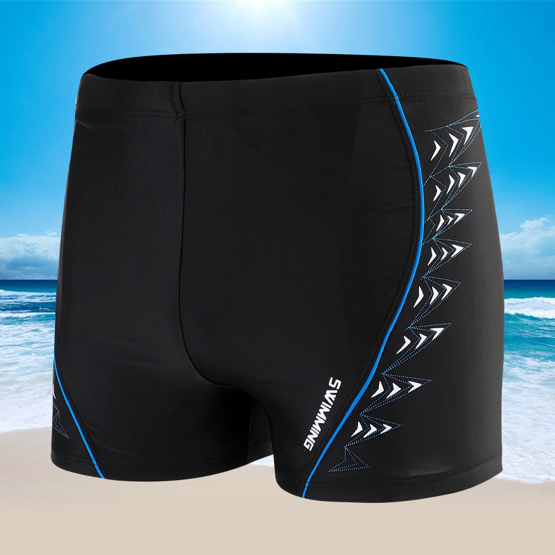 Men's professional swim pants flat corner hot spring comfort trend large size swimsuit male speedy dry swim pants adult