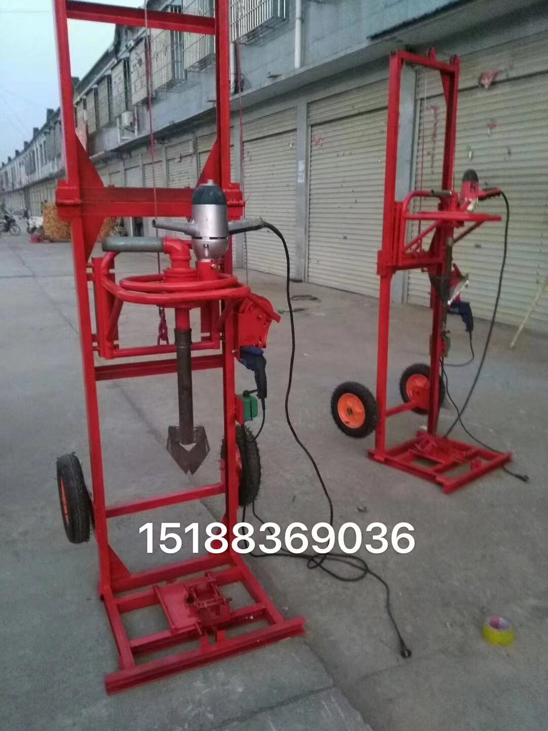 Home Electric folding and pushing car Beating Well Machine Small Drilling Machinery 220v Electric Automatic Drilling Equipment