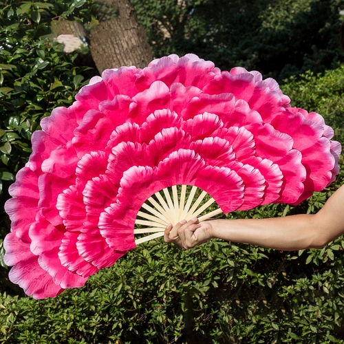 Фан -танцы танцы фанат квадратный фанат танца фанат фанат Peony Fan Double и правые руки, Jiazhou Performance Tilling Yangge Fan Fan