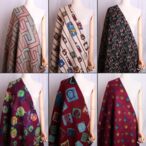 Autumn Winter Thickening Clip cotton knit fabric Quilting Cotton Prismatic G Print Crushed Flowers Clothing Cloth DIY jacket dresses