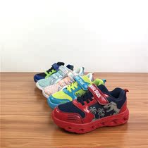 Ah round Eslite cartoon spring flashing light men and women children net sports shoes small children casual shoes