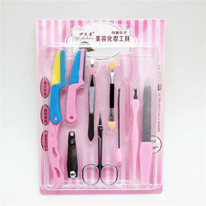 Brow brow brow with brow and beauty cut ear spoons eye shadow brush nail clippers go to die shovel nail bruised suit