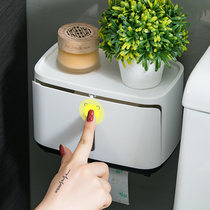 Toilet tissue box punch-free toilet paper box toilet paper rack creative toilet paper box waterproof roll paper box