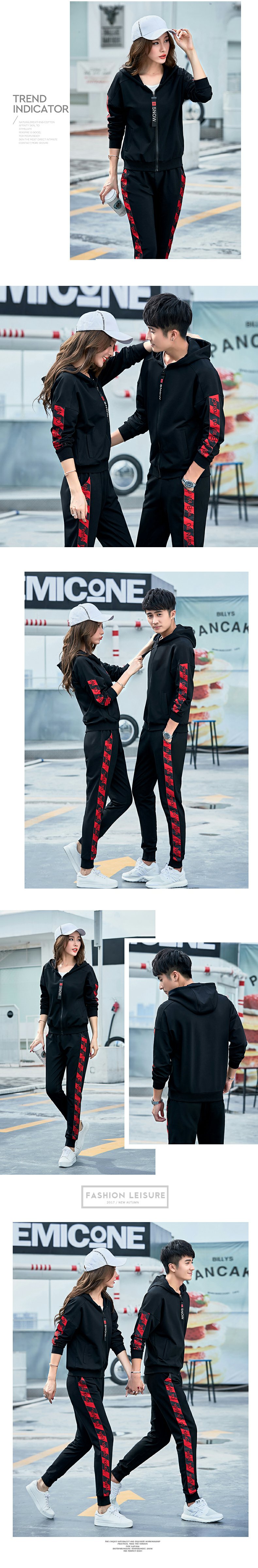 Bộ đồ thể thao hai dây cotton 2018 xuân hè thu đông mới trùm đầu nam và nữ giản dị chạy tay dài phù hợp với size lớn - Thể thao sau bộ quần áo adidas nam mùa đông