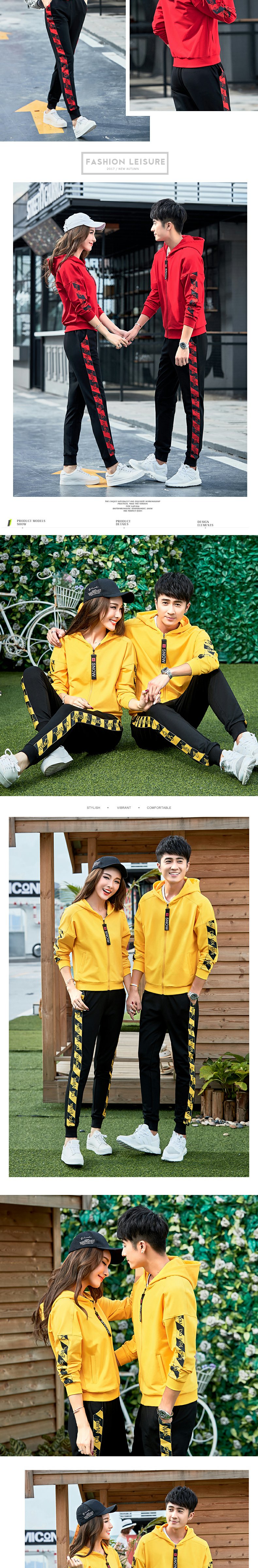 Bộ đồ thể thao hai dây cotton 2018 xuân hè thu đông mới trùm đầu nam và nữ giản dị chạy tay dài phù hợp với size lớn - Thể thao sau bộ quần áo adidas nam mùa đông