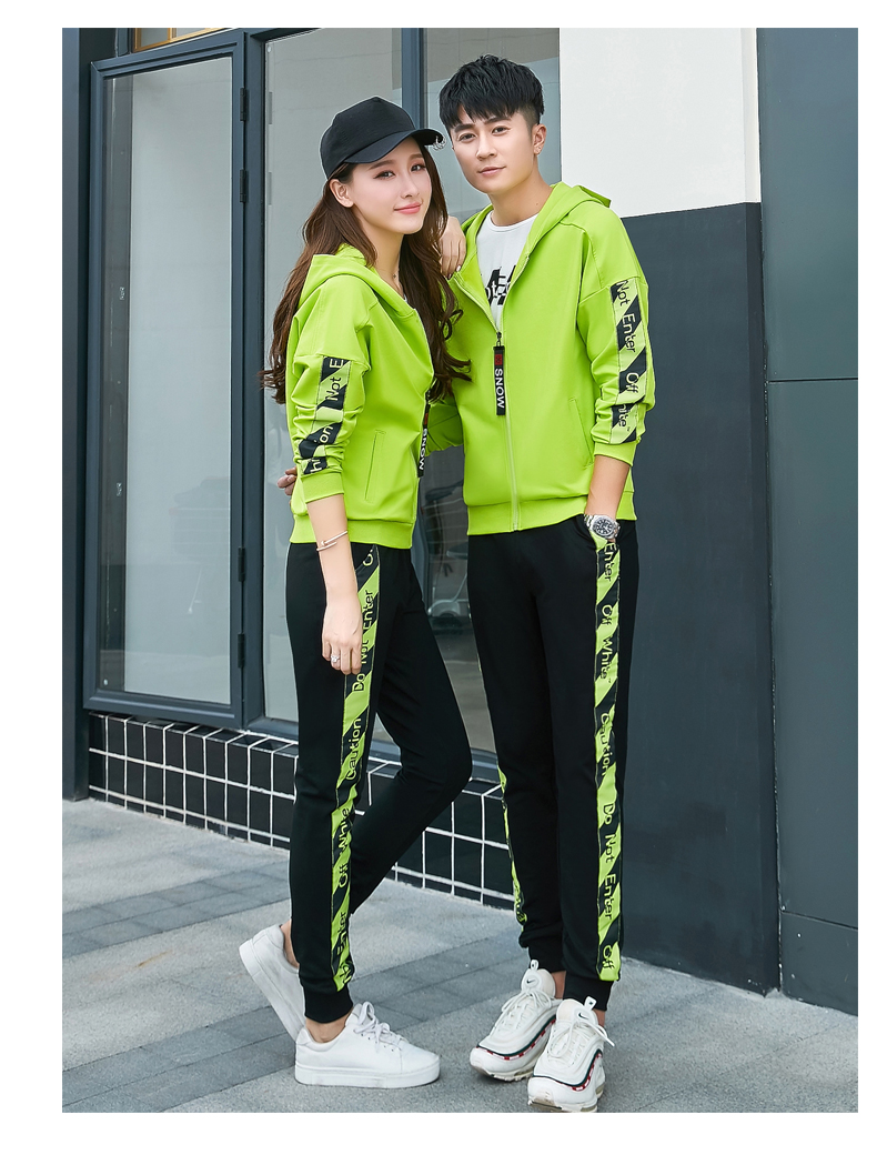 Bộ đồ thể thao hai dây cotton 2018 xuân hè thu đông mới trùm đầu nam và nữ giản dị chạy tay dài phù hợp với size lớn - Thể thao sau bộ quần áo adidas nam mùa đông