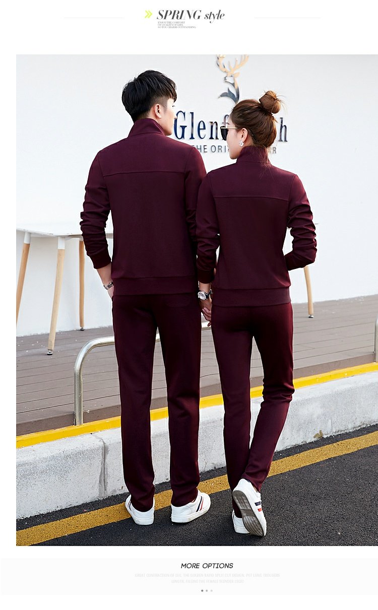 Bộ đồ cotton mùa thu 2018 xuân hè phiên bản Hàn Quốc của nam và nữ dài tay thường xuyên diện đồ thể thao áo len ba lỗ cỡ lớn bộ thể thao nam mùa đông