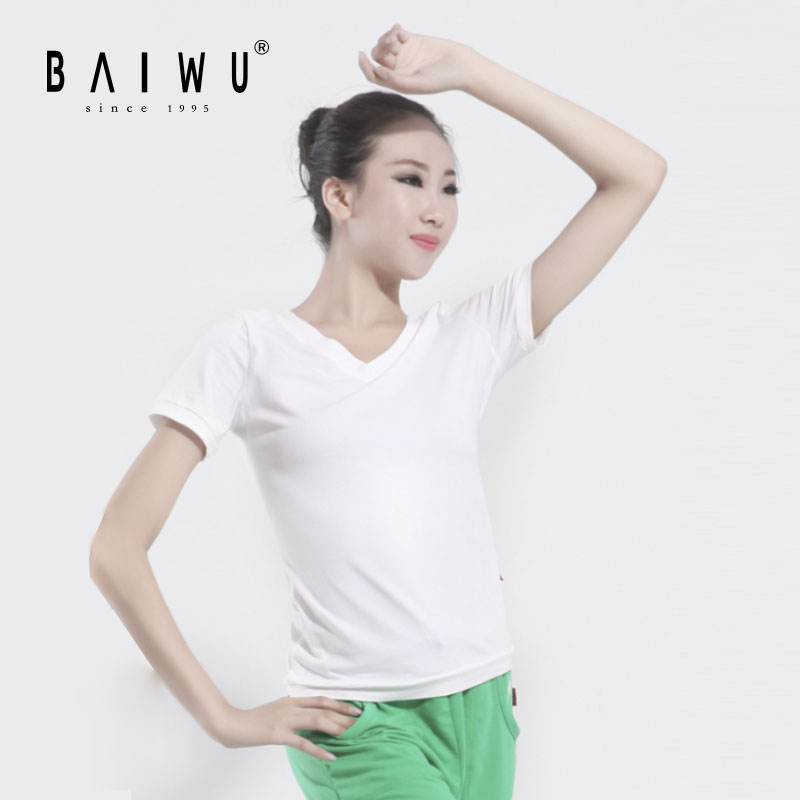 Platinum House Dance Practice Short Sleeve Foundation Training Dance Suit T-shirt Body Blouse female adult 11311212