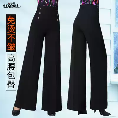 Dan Baoluo new women's high waist Latin dance pants national standard dance practice dance dance pants modern dance pants wide leg trousers