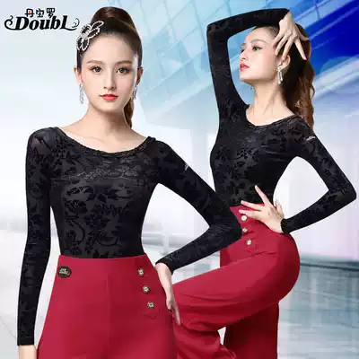 Danbaola Ding dance new women's long-sleeved top clothing modern dance dance clothing social dance square dance clothing women