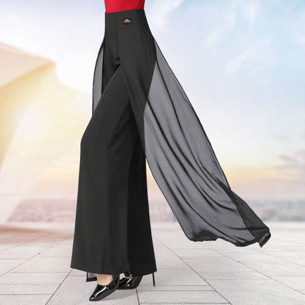 Dampolo New Summer Female High-waist Dance Broad Show Square Dance Float Modern Pants