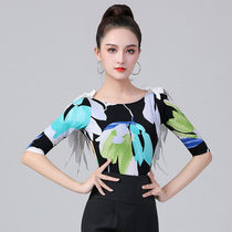 New net red dampao womens Moden dance practice Waltz Conjoined Sexy Ballroom Dancing Blouse Dancer