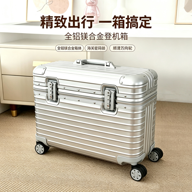All-Aluminum Magnesium Alloy Photography Trolley Case 18inch Luggage Suitcase with Universal Wheels for Men 25 Women 22 Captain Boarding Travel Suitcase 20 All-Aluminum Magnesium Alloy Photography Trolley Case 18inch Luggage Suitcase with Universal Wheels for Men 25 Women 22 Captain Boarding Travel Suitcase 20