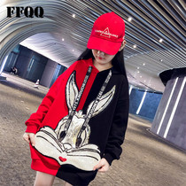 Girls plus velvet sweater 2021 New one velvet autumn and winter Korean girl medium child explosive spring and autumn coat