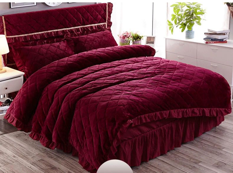 Nằm xuống phương pháp kẹp Meng Zi chăn bao gồm duy nhất mảnh Coral tấm dày đặt - Quilt Covers