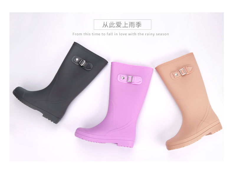 Kéo lại giày cao su thời trang giày nước nữ nữ Hàn Quốc dễ thương đi mưa cao dành cho người lớn giày nhựa cao cấp