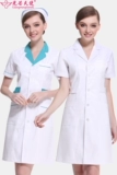 Униформа медсестры, белый халат, униформа врача для работы, короткий рукав, для салонов красоты