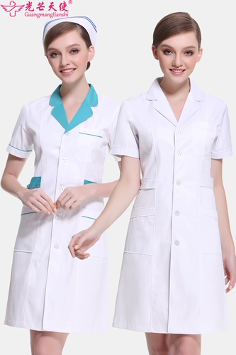Униформа медсестры, белый халат, униформа врача для работы, короткий рукав, для салонов красоты
