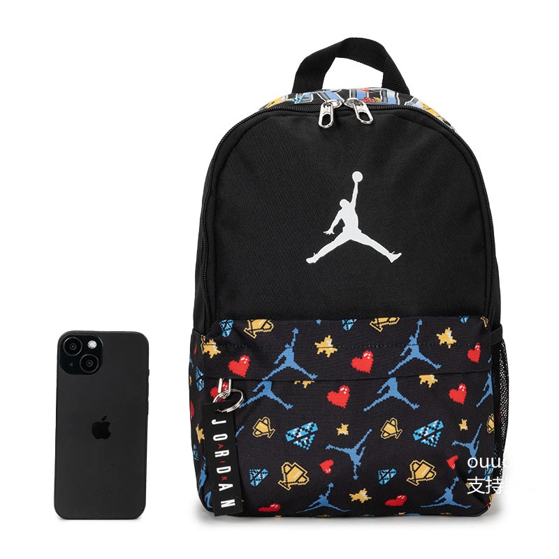 Nike Aj Jordan Series Backpack Kindergarten School Bag Girls Boys Kidsren's Backpack Jd2213008Td