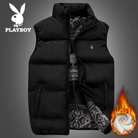 Playboy down vest nam mùa đông phiên bản Hàn Quốc của xu hướng tự may vest dày và nhung ấm áp áo khoác cotton - Áo vest cotton áo ba lỗ tập gym