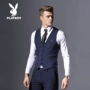 Playboy vest vest nam mỏng chú rể váy cưới kinh doanh chuyên nghiệp đầm nhỏ vest nam - Dệt kim Vest áo len mỏng