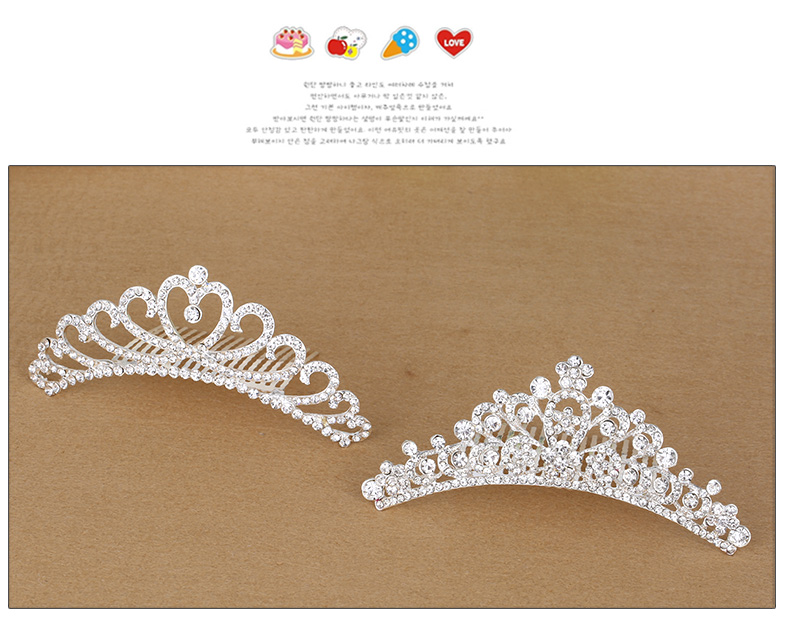 Sôi động trẻ em thời thơ ấu của phụ kiện tóc công chúa headband cô gái kẹp tóc cô gái khoan nước hoop hair comb vương miện cái mũ