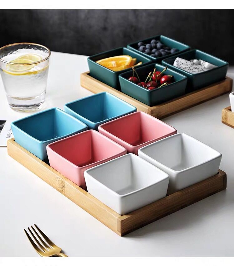 Nordic frame plates fruit bowl creative snacks the nut plate snack plate household ceramic dry fruit bowl of I sitting room