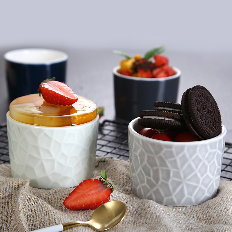 Can is home marca dragon color ceramic cup cake baking shu she oven mould double peel milk pudding bowl dessert bowls