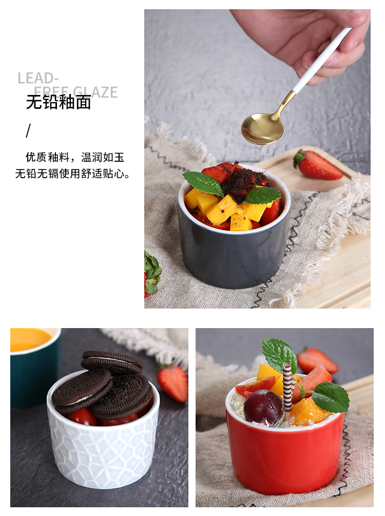 Can is home marca dragon color ceramic cup cake baking shu she oven mould double peel milk pudding bowl dessert bowls