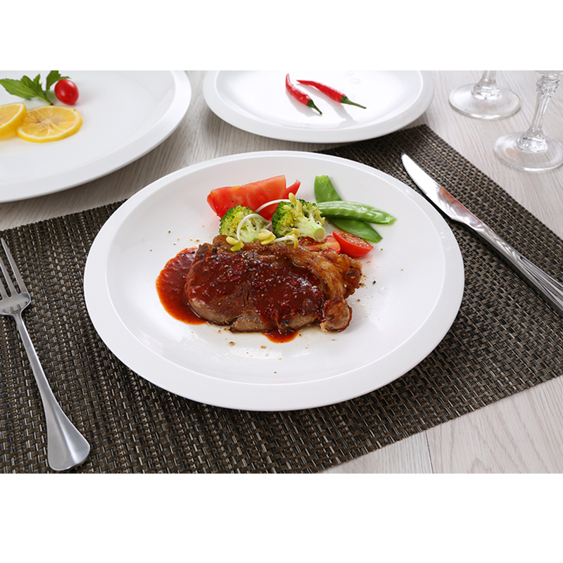 Creative steak white ceramic dish dish dish dish plate disc flat light of cake plate all the western - style tableware
