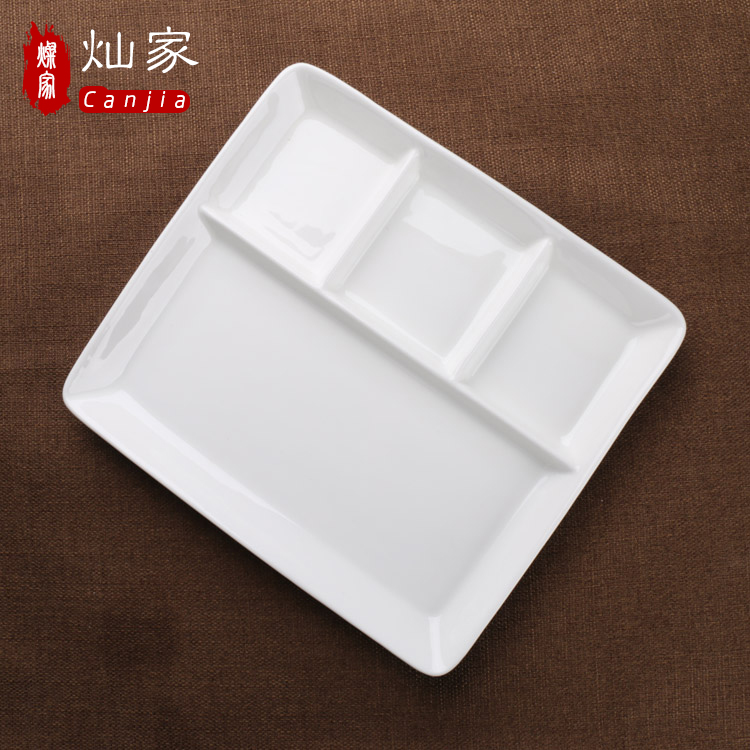 The downtown home ceramic plate points four frames fast food plate, disc disc buffet plate unit
